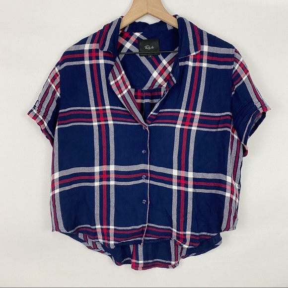 Rails Midnight Cherry White Plaid Pajama Top - Picture 7 of 12